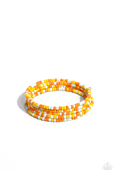Paparazzi Accessories Coiled Candy - Yellow Bracelet