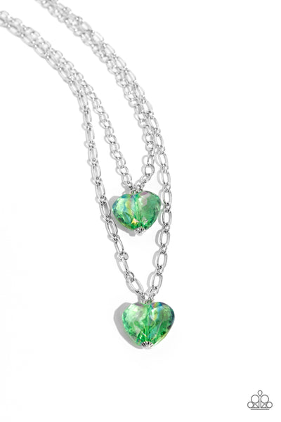 Paparazzi Accessories Layered Love - Green Necklace
