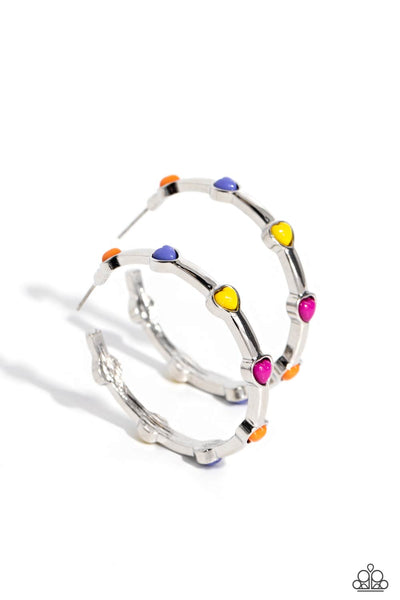 Paparazzi Accessories Affectionate Actress - Orange Hoop Earring