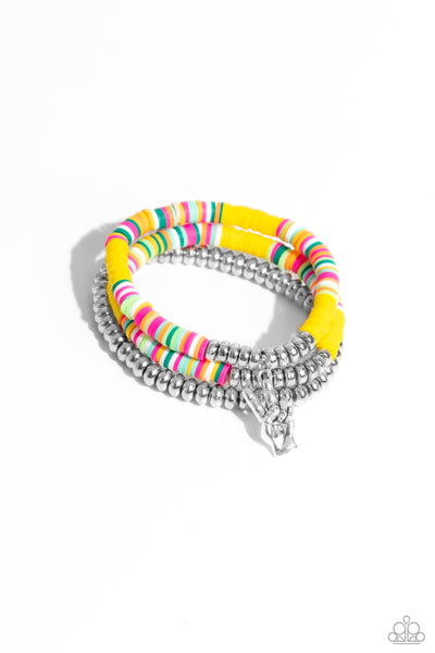 Paparazzi Accessories Peaceful Potential - Yellow Bracelet