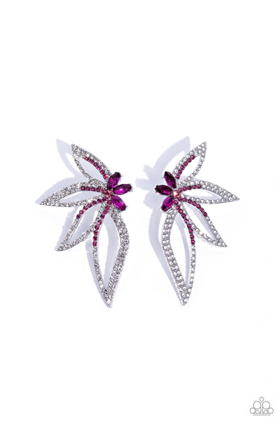 Paparazzi Accessories Twinkling Tulip - Pink Earring - Life of the Party Jan '24