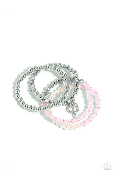 Paparazzi Accessories Heart-struck Haute - Pink Bracelets