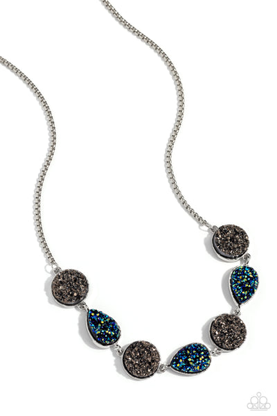 Paparazzi Accessories Druzy Demand - Silver Necklace