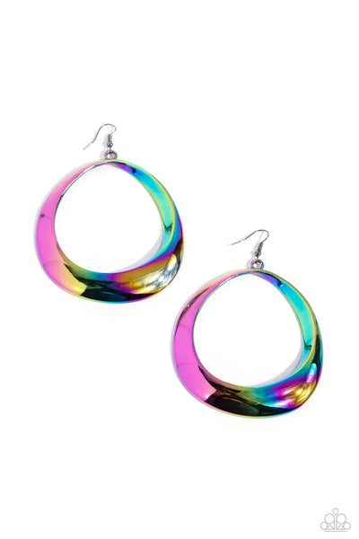 Paparazzi Accessories Asymmetrical Action - Multi Earring