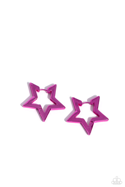 Paparazzi Accessories In A Galaxy STAR, STAR Away - Pink Earring