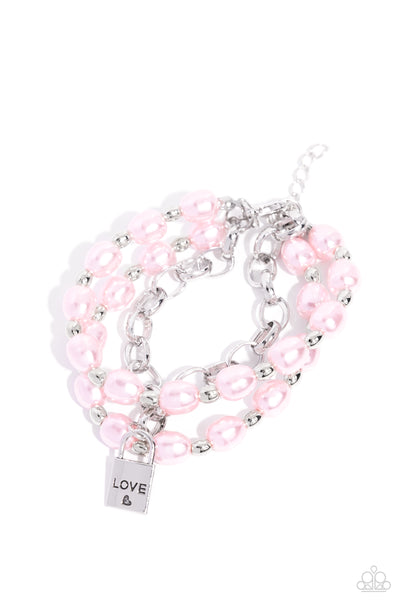 Paparazzi Accessories LOVE-Locked Legacy - Pink Bracelet