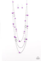 Paparazzi Accessories Brilliant Bliss Purple Necklace Set
