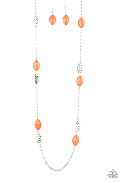 Paparazzi Accessories Beachfront Beauty Orange Necklace