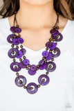Paparazzi Accessories Catalina Coastin' Purple Necklace Set
