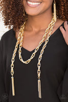 Paparazzi Accessories SCARFed for Attention Necklace Set Gunmetal