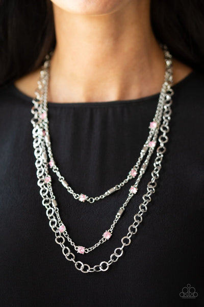 Paparazzi Accessories Metro Mixer Pink Necklace