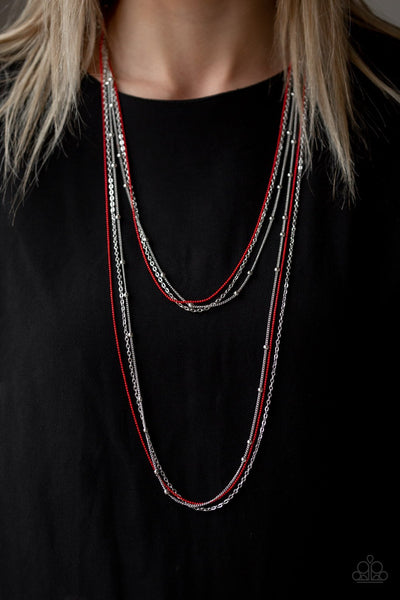 Paparazzi Accessories What A COLORFUL World Red Necklace Set
