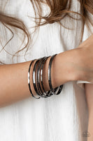 Paparazzi Accessories Top of the Heap Black / Gunmetal Bracelet