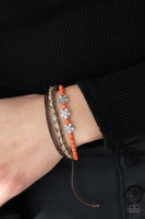 Paparazzi Accessories Raffia Remix Orange Urban Bracelet