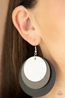 Paparazzi Accessories Leather Forecast Black Earring