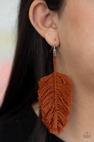 Paparazzi Accessories Hanging By A Thread Brown Earring