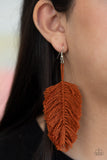 Paparazzi Accessories Hanging By A Thread Brown Earring