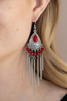Paparazzi Accessories Floating On HEIR Red Earring