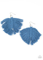 Paparazzi Accessories Macrame Mamba - Blue Earrings