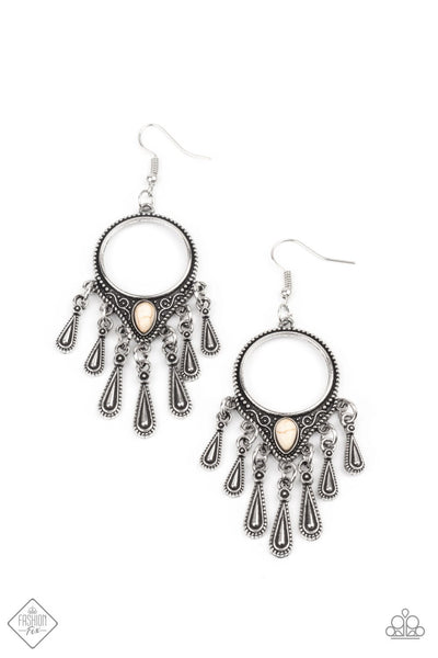 Paparazzi Accessories Ranger Rhythm White Earring