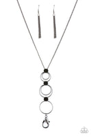 Paparazzi Accessories Join The Circle Black Lanyard Necklace