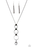 Paparazzi Accessories Join The Circle Black Lanyard Necklace