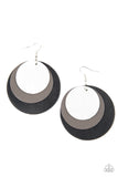 Paparazzi Accessories Leather Forecast Black Earring