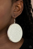Paparazzi Accessories Wonderfully Woven - White Earring