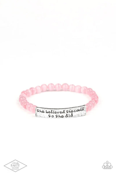 Paparazzi Accessories So She Did - Pink Bracelet