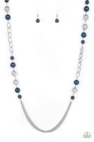 Paparazzi Accessories Uptown Talker Blue Necklace Set