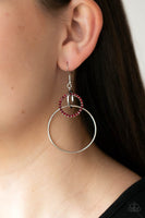Paparazzi Accessories In An Orderly Fashion - Red Earring