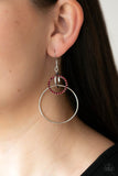 Paparazzi Accessories In An Orderly Fashion - Red Earring
