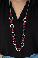 Paparazzi Accessories SHELL Your Soul Red Necklace Set