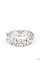 Paparazzi Accessories The GLOW-Digger White Bracelet