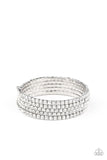 Paparazzi Accessories The GLOW-Digger White Bracelet