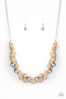 Paparazzi Accessories Bubbly Brilliance Brown Necklace Set