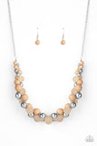 Paparazzi Accessories Bubbly Brilliance Brown Necklace Set