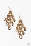 Paparazzi Accessories Contemporary Catwalk Gold Earring