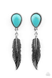 Paparazzi Accessories Totally Tran-QUILL Blue Post Earring