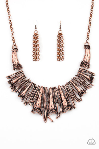 Paparazzi Accessories In The MANE-stream Copper Necklace Set