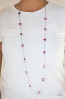 Paparazzi Accessories Glassy Glamorous Purple Necklace Set