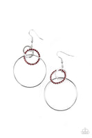 Paparazzi Accessories In An Orderly Fashion - Red Earring