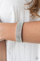 Paparazzi Accessories The GLOW-Digger White Bracelet