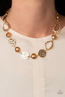 High Fashion Fashionista Brown Necklace