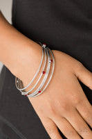 Paparazzi Accessories Delicate Decadence Red Bracelet