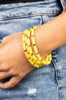 Paparazzi Accessories Radiantly Retro Yellow Bracelet