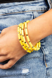 Paparazzi Accessories Radiantly Retro Yellow Bracelet