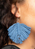 Paparazzi Accessories Macrame Mamba - Blue Earrings