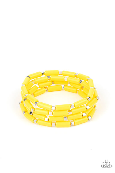 Paparazzi Accessories Radiantly Retro Yellow Bracelet