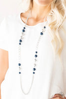 Paparazzi Accessories Uptown Talker Blue Necklace Set